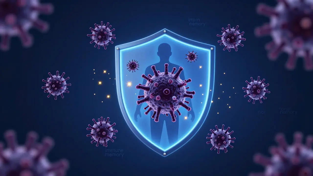 Konceptuální znázornění imunitního systému jako ochranného štítu proti bakteriím.